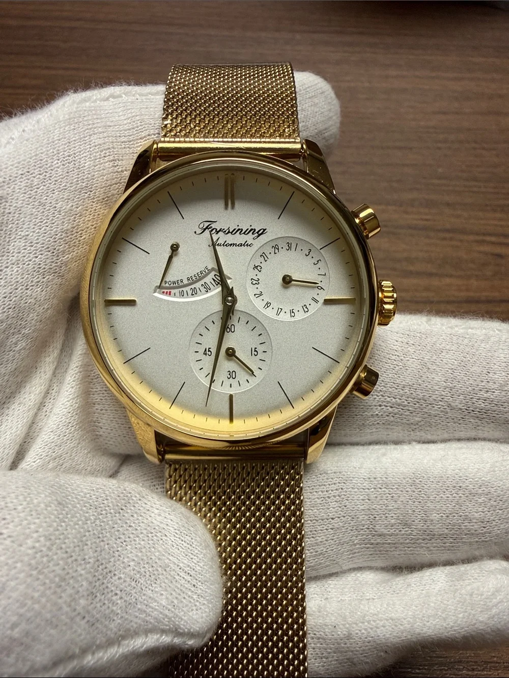 Gold Mesh Automatic Men's Watch - Gold Dial
